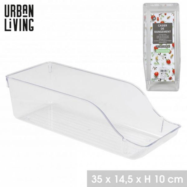 Urban Living Clear Durable Plastic Fridge Organizer | 35 x 14 x 10cm
