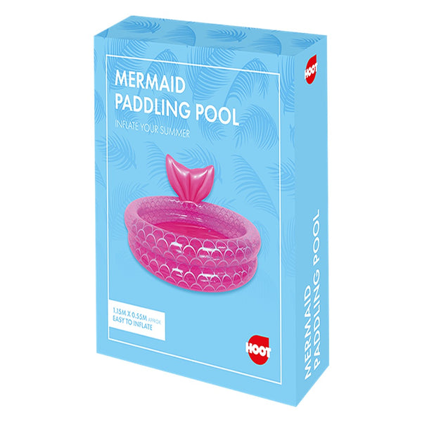 Hoot Inflatable Mermaid Paddling Pool | Pink 1.15m x 0.55m