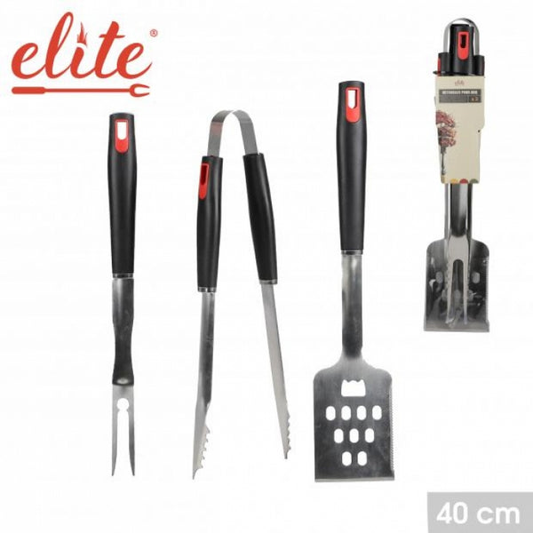 Elite Set of 3 BBQ Accessories | 40cm Long