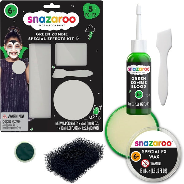 Snazaroo Green Zombie Special FX Gel Kit