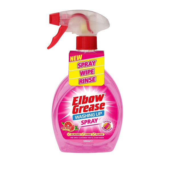 Elbow Grease Pink Washing Up Liquid Spray | 500ml