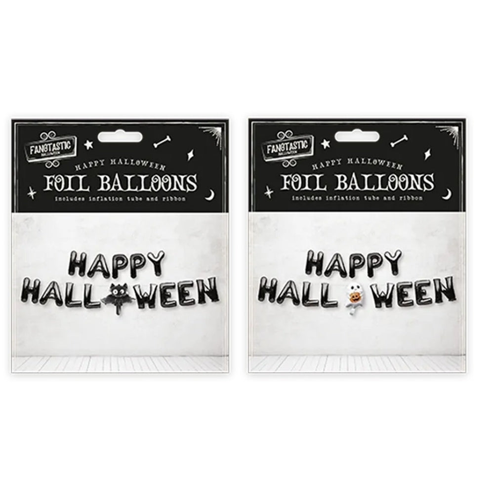Fang-Tastic Happy Halloween Foil Balloons | Durable & Reusable