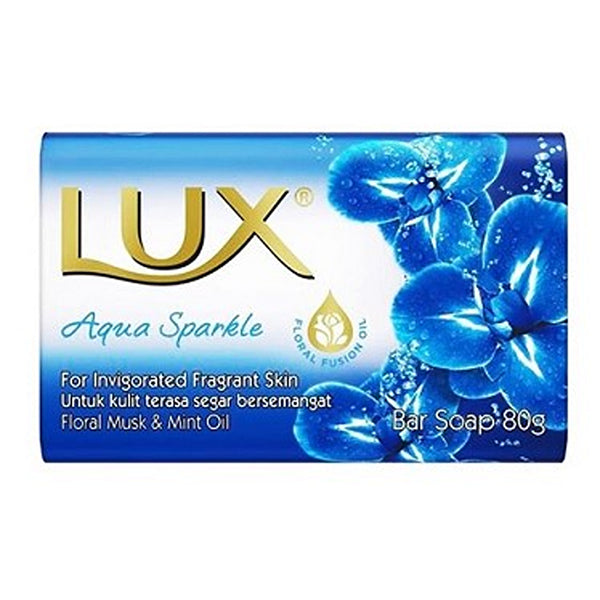 Lux Blue Aqua Sparkle Soap Bar | Oceanic Minerals & Aquatic Fragrance | 80g