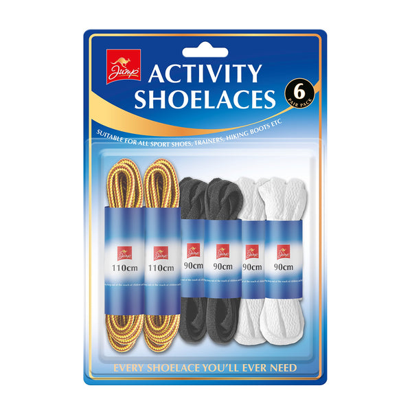 Jump Activity Shoelaces | Pack of 6