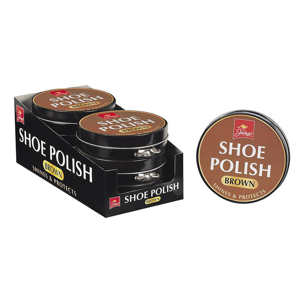 Jump Brown Shoe Polish Tin | Restores Leather Color & Water-Resistant