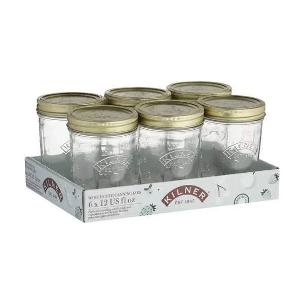 Kilner Robust Glass Wide Mouth Jar 350ml | Tray of 6