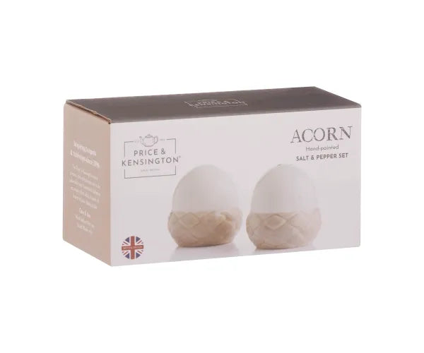 Price & Kensington Hand-Painted Acorn Salt & Pepper Set | High-Quality Materials