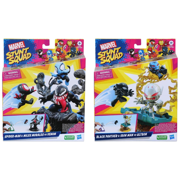 Marvel Stunt Squad Heroes vs Villains Toy Set