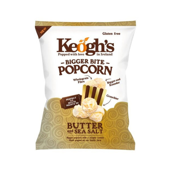 Keoghs Butter & Sea Salt Popcorn | 70g, Gluten Free, Hand-Popped in Ireland
