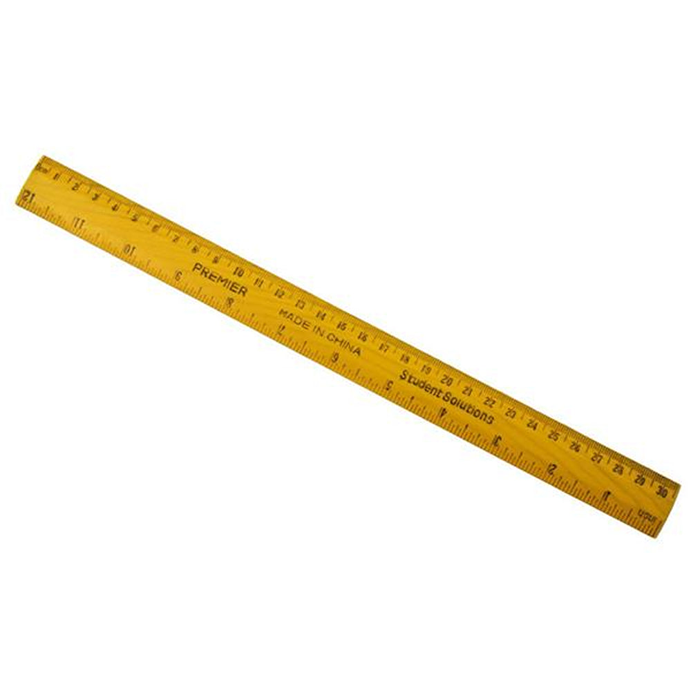 Premier Stationery Student Solutions Wooden Ruler | 12in