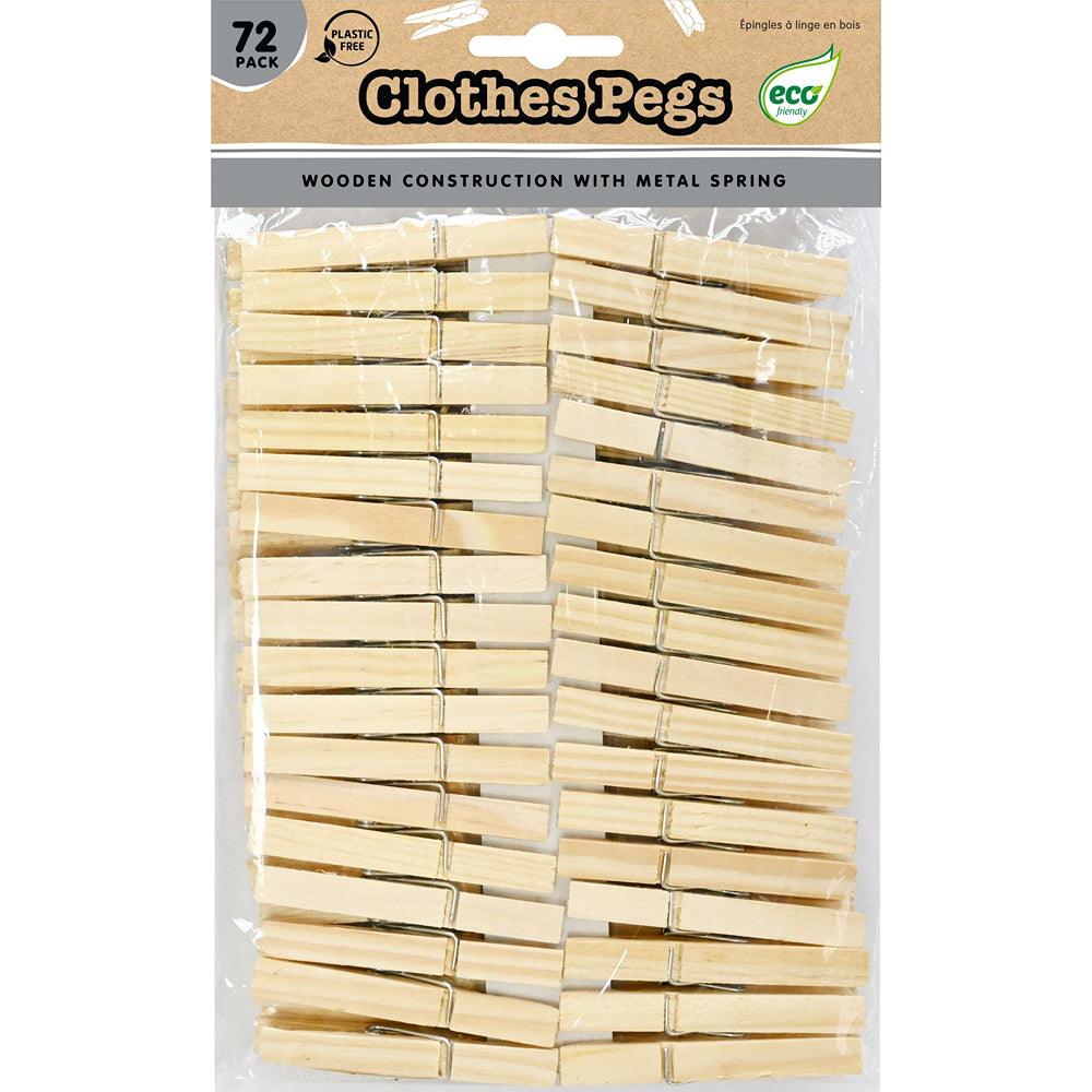UBL Wooden Clothes Pegs | Pack of 72 - Choice Stores