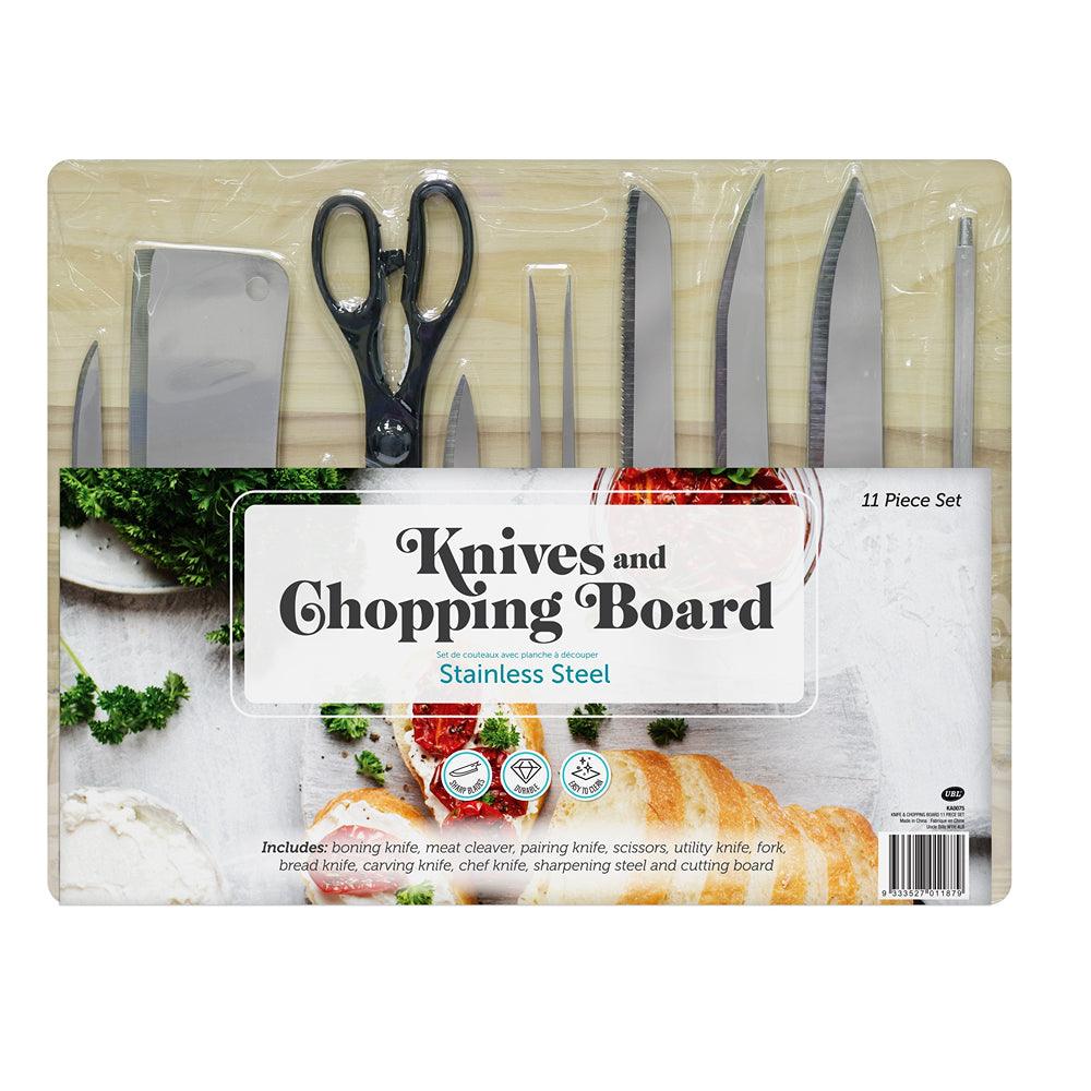 UBL Knives and Chopping Board Set | 11 Piece Set - Choice Stores
