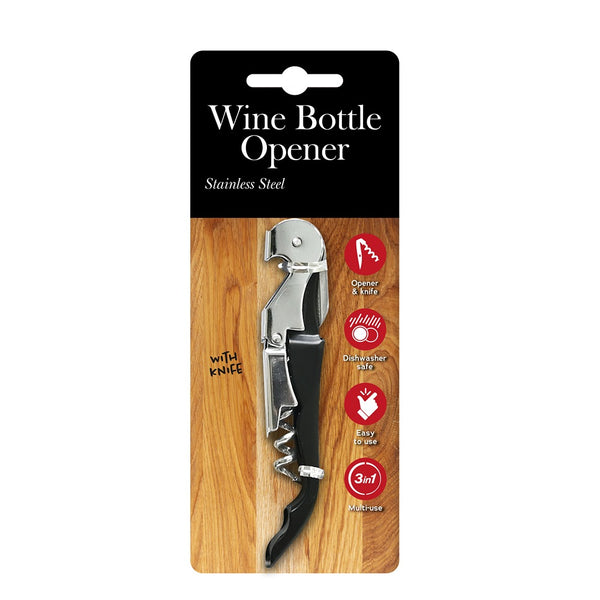 Wine Bottle Opener with Knife | 3 in 1