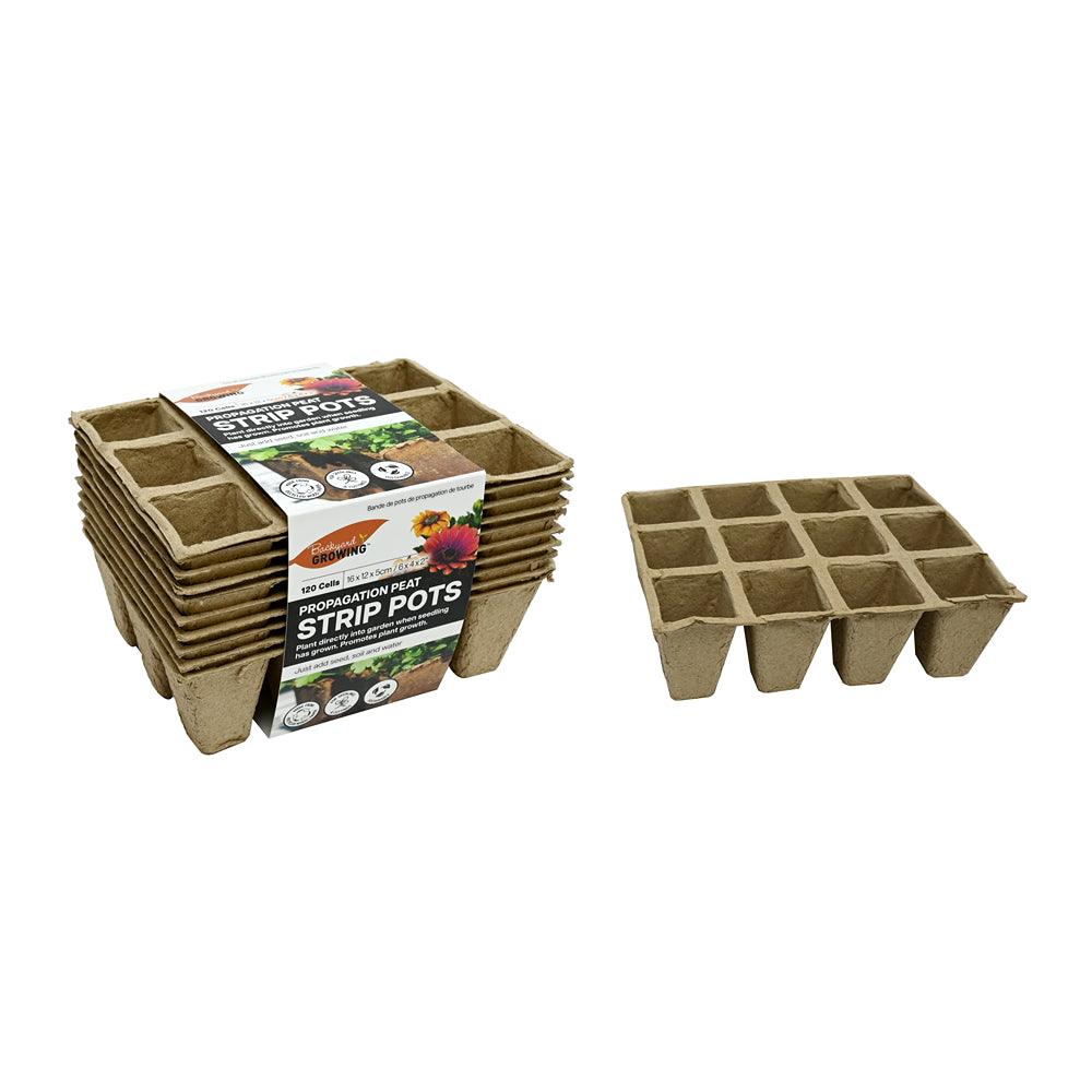 Backyard Growing Propagation Peat Strip Pots | Pack of 10 - Choice Stores