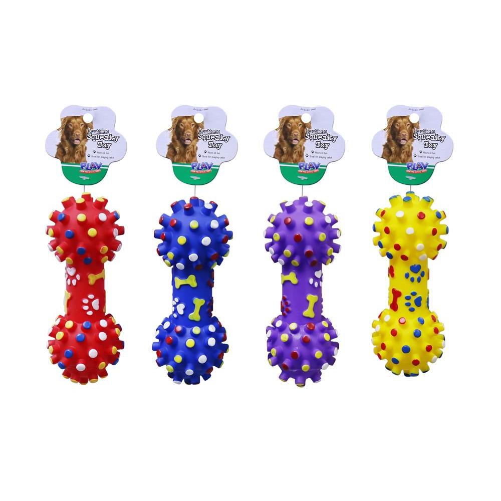 Play Pet Dumbbell Squeaky Toy | Assorted - Choice Stores