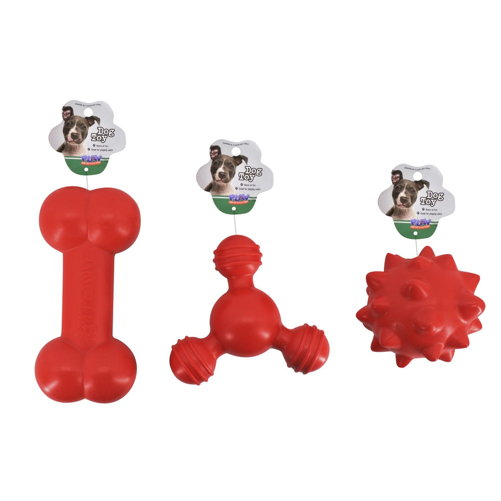 UBL Red Dog Toy | 3 Assorted