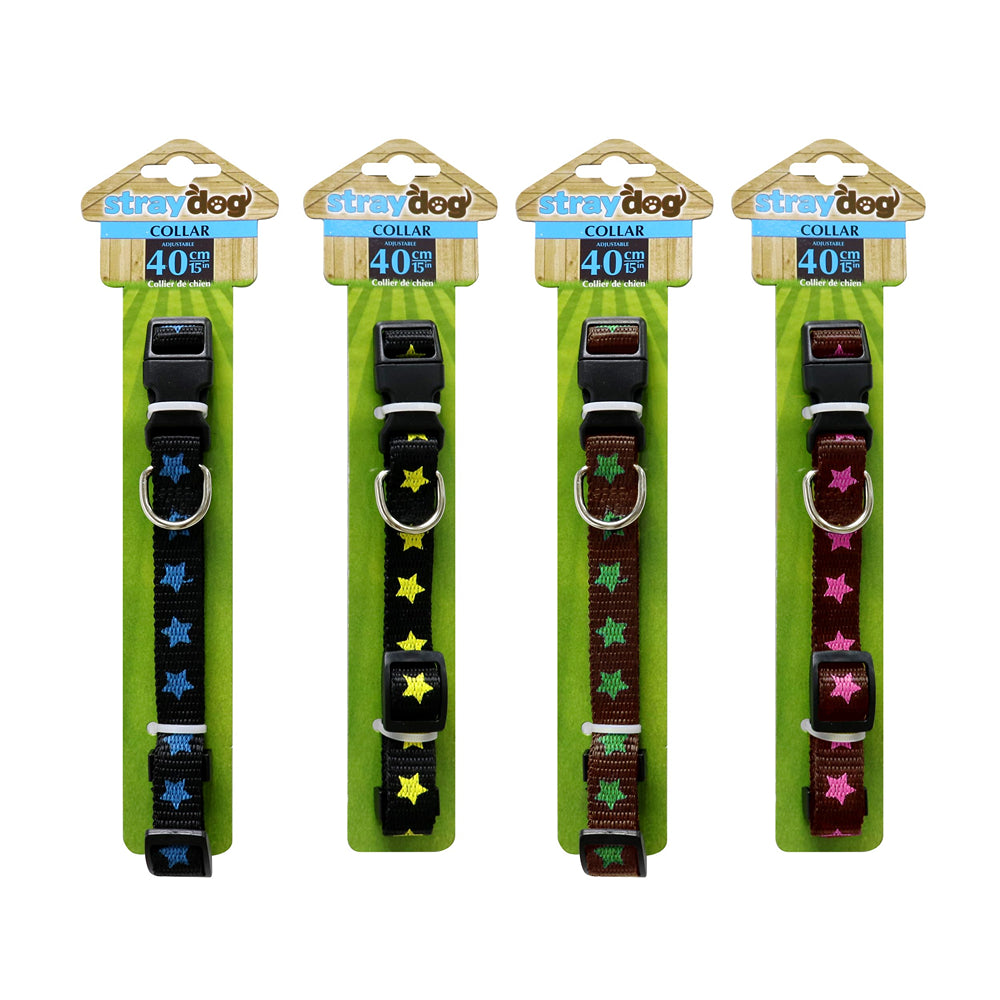UBL Dog Collar with Star Print 4 Assorted | Small