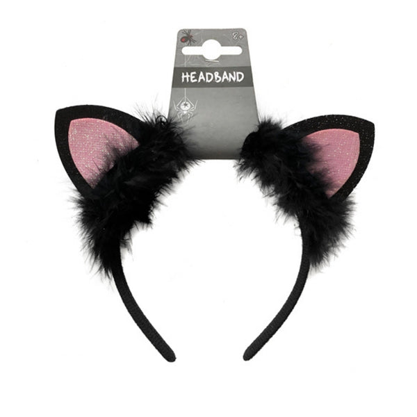 Halloween Glitter Cat Ears Headband | Assorted Colours