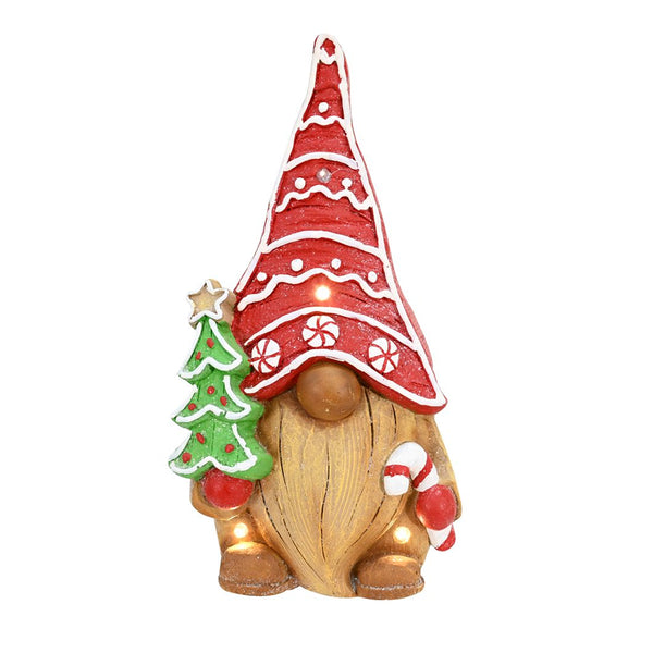 Iced Gingerbread Gnome LED Timer | 4 Warm White LEDs, 6 Hour Timer