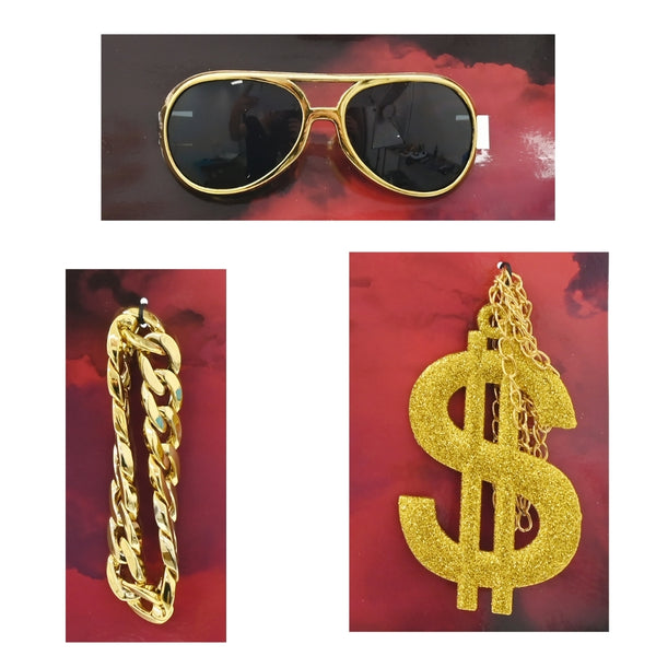 Halloween Gold Disco Accessories Set | 20 x 2.5 x 30cm