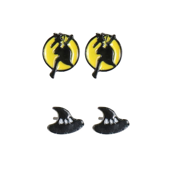 Halloween Stud Earrings Pack of 4 Assorted | 1 x 1 x 1cm
