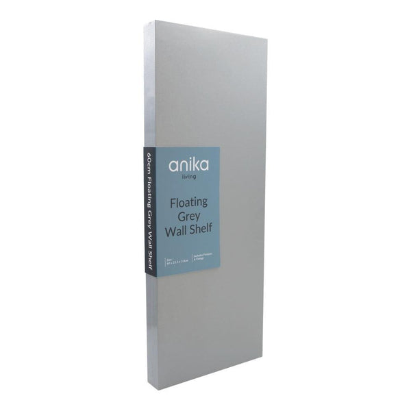 Anika Grey Floating Shelf | Includes Fixtures & Fittings | 60 cm - Choice Stores