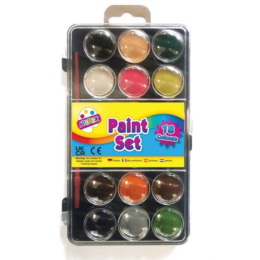 Artbox 18 Colour Paint Box With Paint Brush - Choice Stores