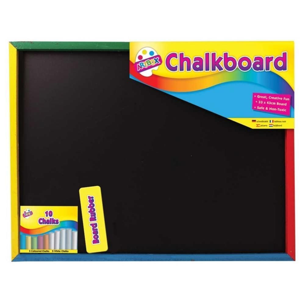 Artbox Large Chalk Board | Includes Chalks &amp; Rubber | 33 x 43cm - Choice Stores