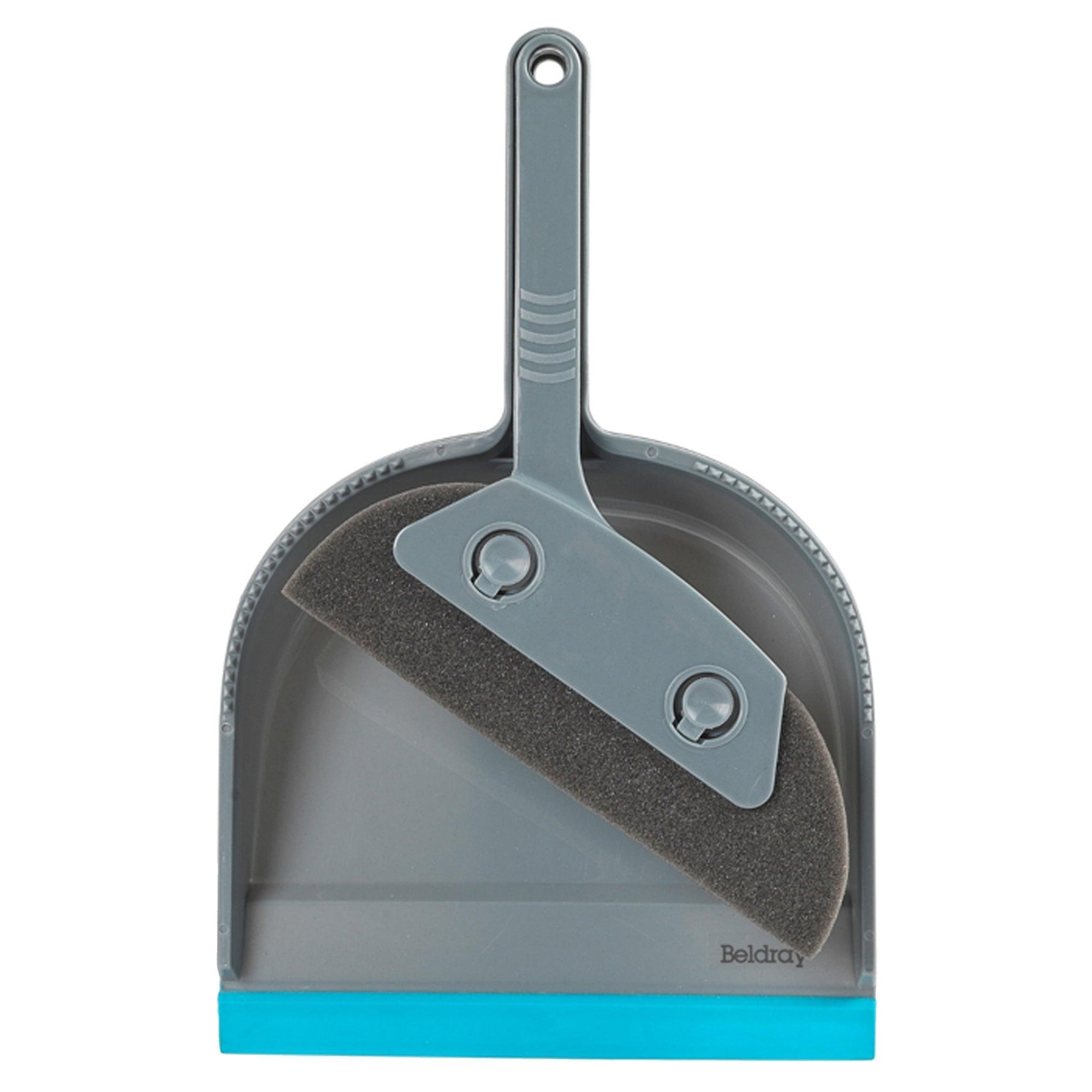 Beldray Pet Plus Foam Dustpan and Brush | Turquoise & Grey - Choice Stores