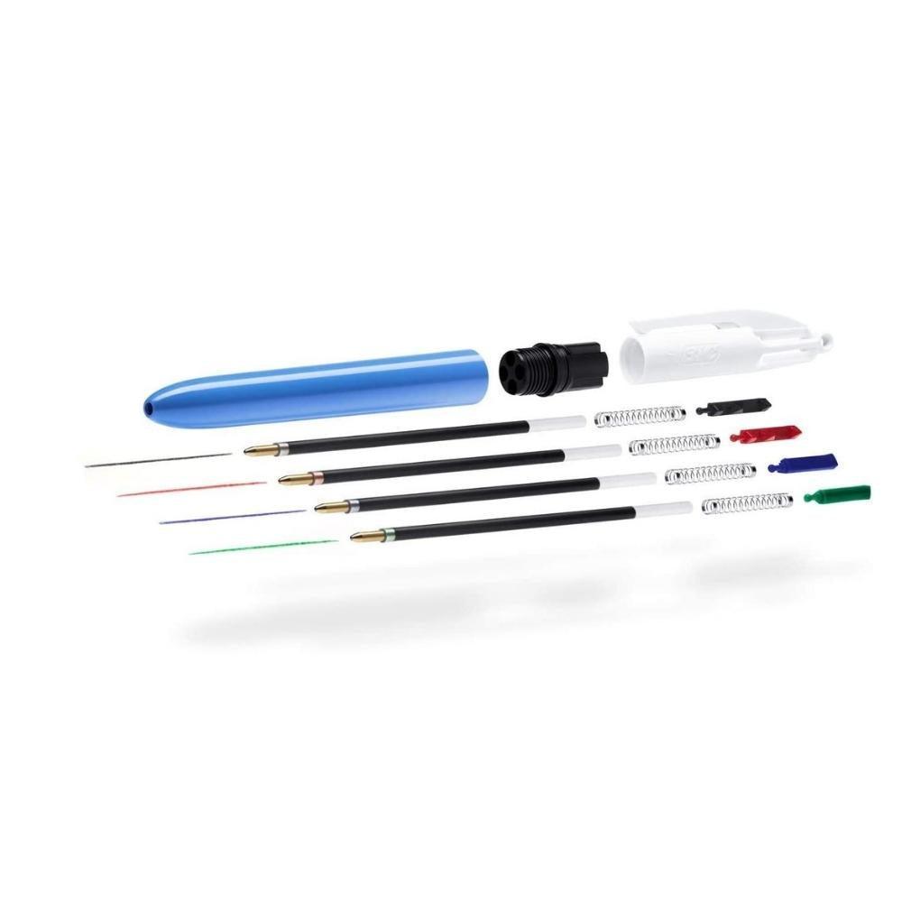 Bic 4 Colours Retractable Ballpoint Pen | Pack Of 3 - Choice Stores