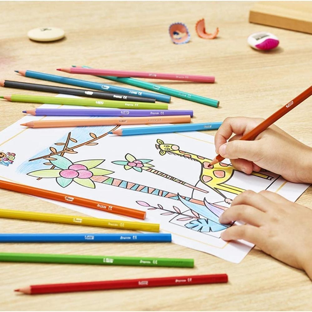 BIC Kids Tropicolors 2 Colouring Pencils | 12 Pack | Vivid Colours - Choice Stores