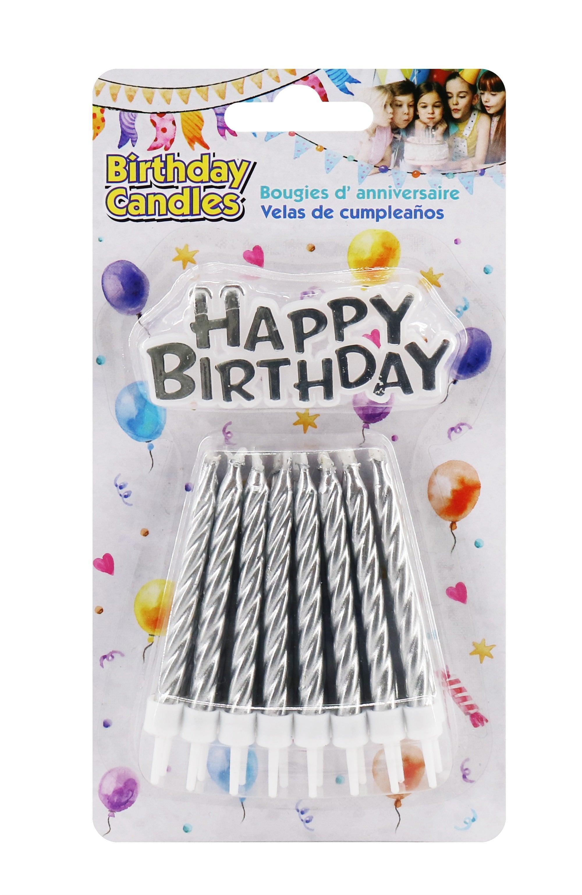 Birthday Candles | Party Candles | Silver | 16 Pack - Choice Stores