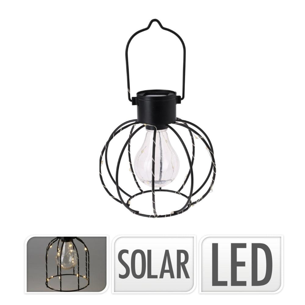 Black Metal Solar Lantern in Assorted Shapes - Choice Stores