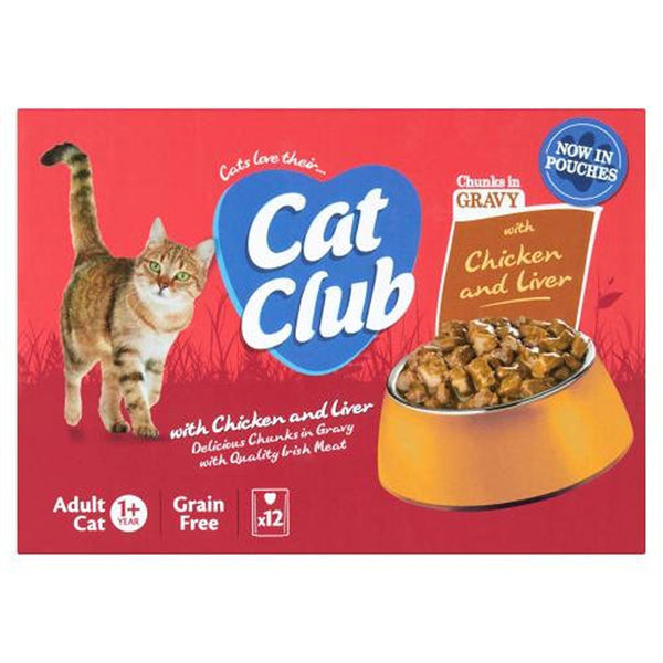 Cat Club Chicken & Liver Chunks in Gravy | Pack of 12 - Choice Stores
