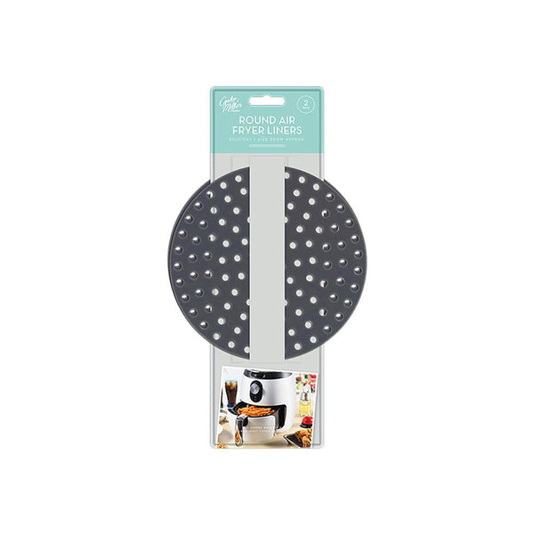 Cooke & Miller Non Stick Resuable Round Air Fryer Liners | 20cm | Pack of 2 - Choice Stores