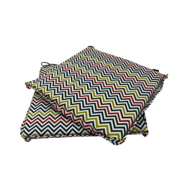 Culcita Valanced Carver Pad Summer Chevron | Pack of 2 - Choice Stores