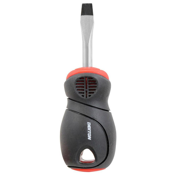Dekton Flat Screwdriver 38 mm | Strong CR-V Steel | Magnetic Tip | Rubber Sure Grip Handle - Choice Stores