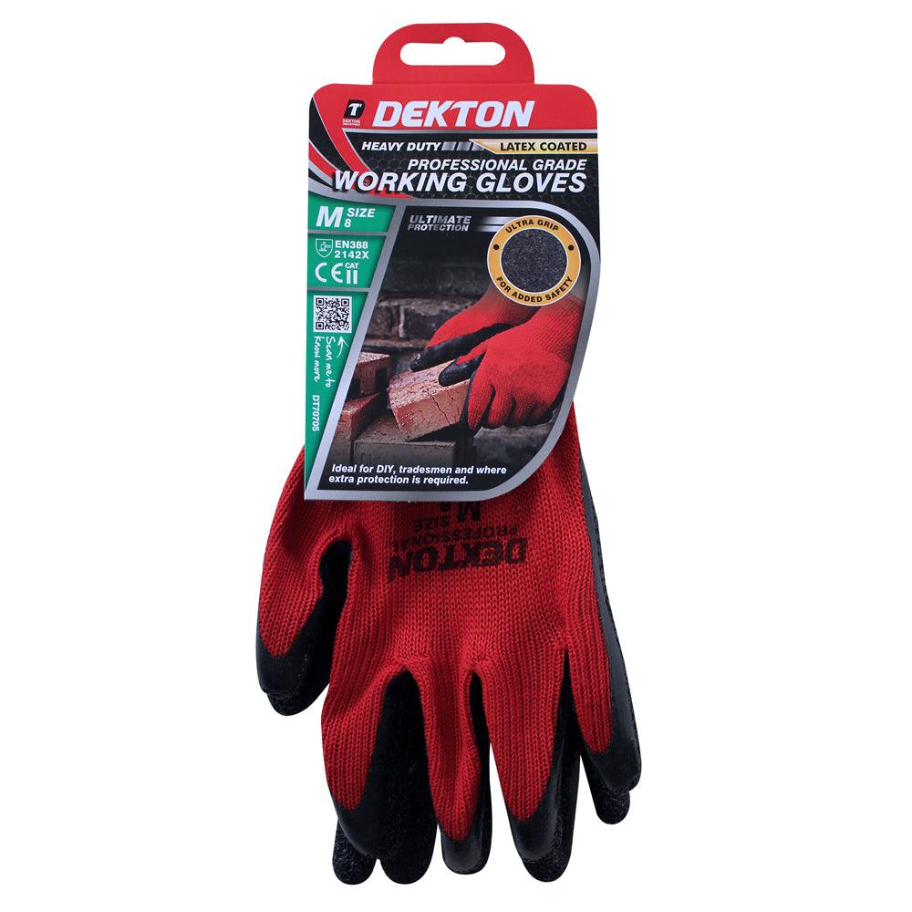 Dekton Heavy Duty Latex Coated Working Gloves|Size 8/M - Choice Stores