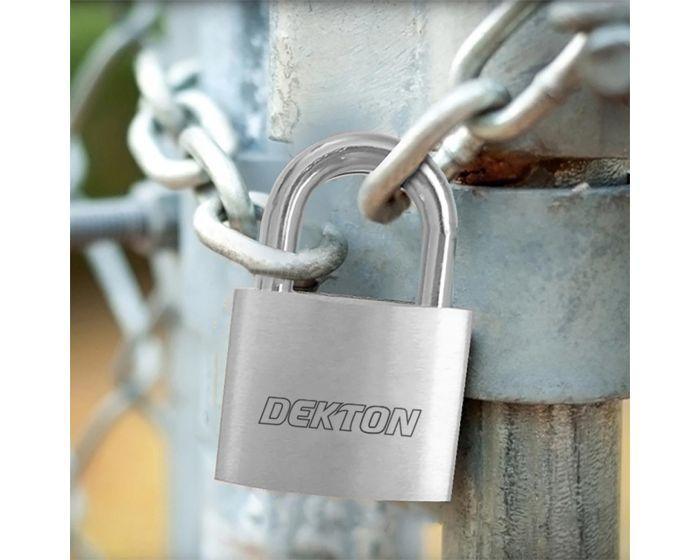 Dekton | 50mm Satin Padlock With 3 Security Keys DT70184 - Choice Stores