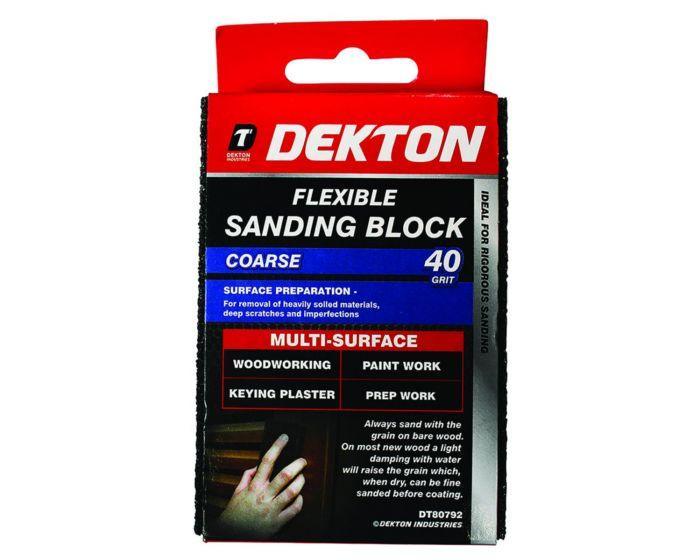 Dekton | Flexible Sanding Block Course 40 Grit DT80792 - Choice Stores