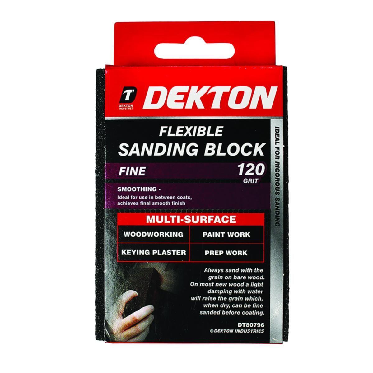 Dekton | Flexible Sanding Block Fine 120 Grit DT80796 - Choice Stores