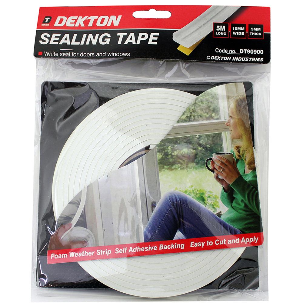 Dekton White Excluding Draught Tape | 5 m x 10 mm | 5 mm Thickness - Choice Stores