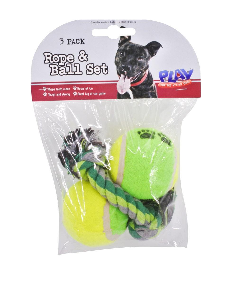 Dog Rope &amp; Ball Set | Pack of 3 - Choice Stores