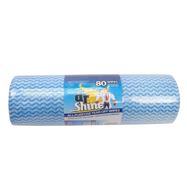 Dr Shine All Purpose Tear Off Wipes | 30x30cm | Pack of 80 - Choice Stores