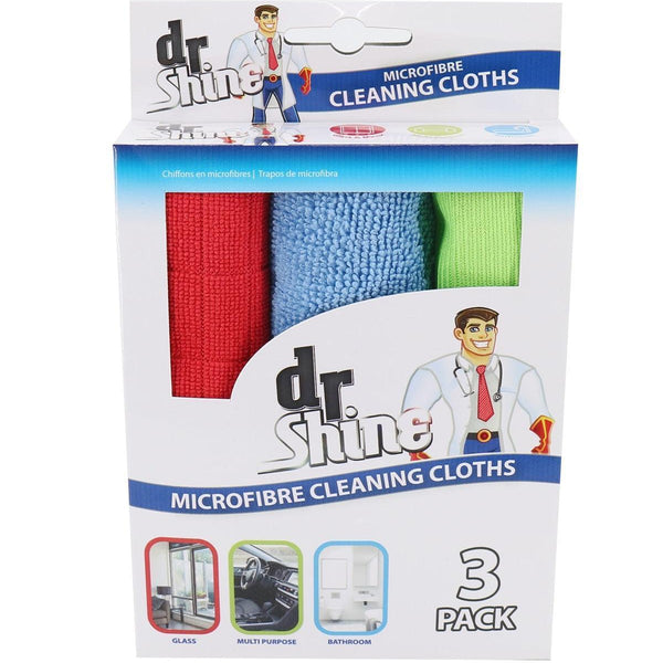 Dr Shine Microfibre Cleaning Cloth | 30 cm | 3 Pack - Choice Stores