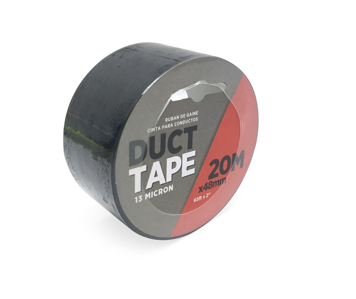 Duct Tape | 20m x 48mm | Black &amp; Silver | 13 Micron - Choice Stores