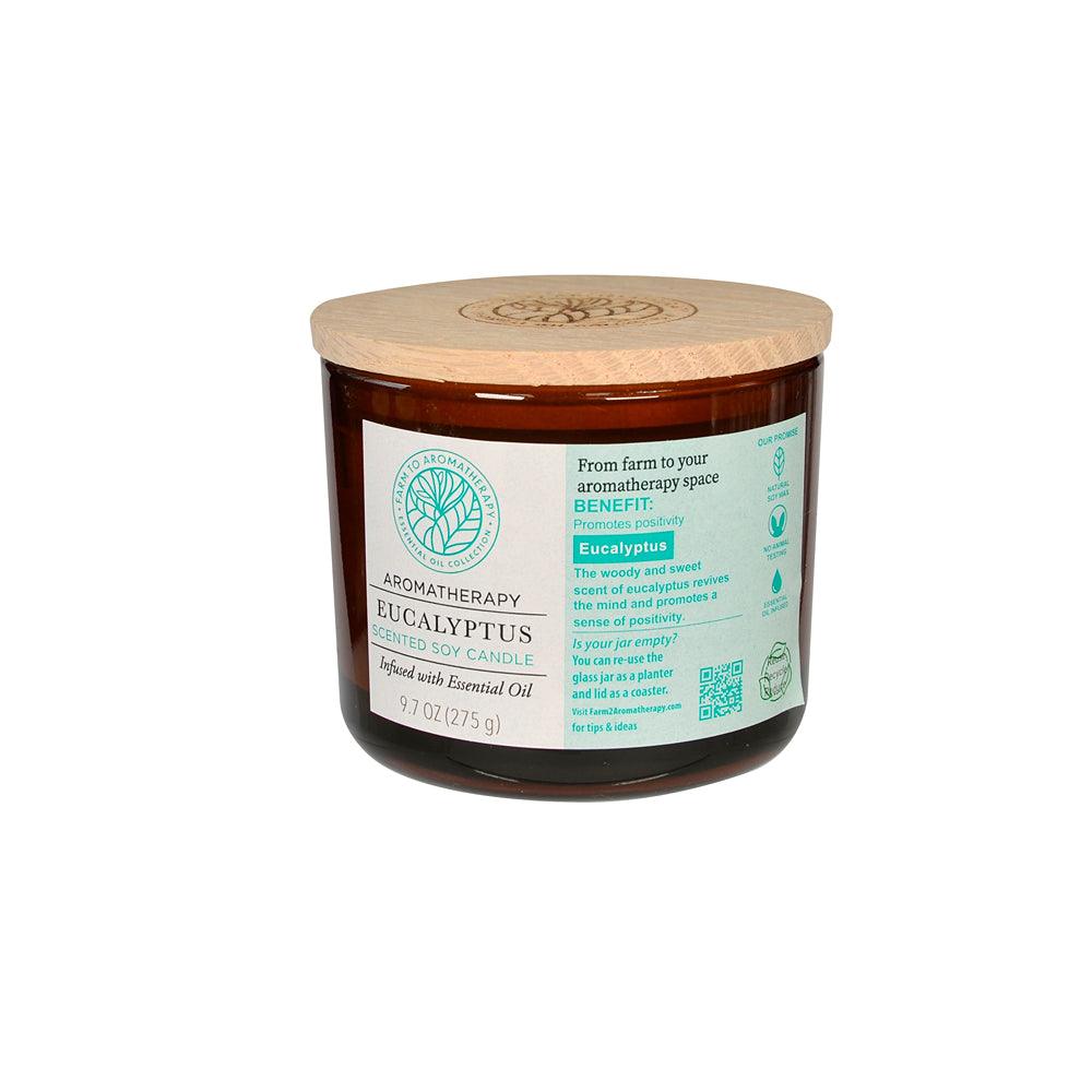 Farm To Aromatherapy Scented Eucalyptus Soy 2 Wick Candle | 275g - Choice Stores