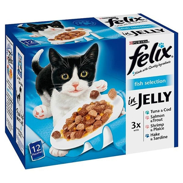 Felix Fish Selection In Jelly Cat Food Pouch | Pack of 12 - Choice Stores
