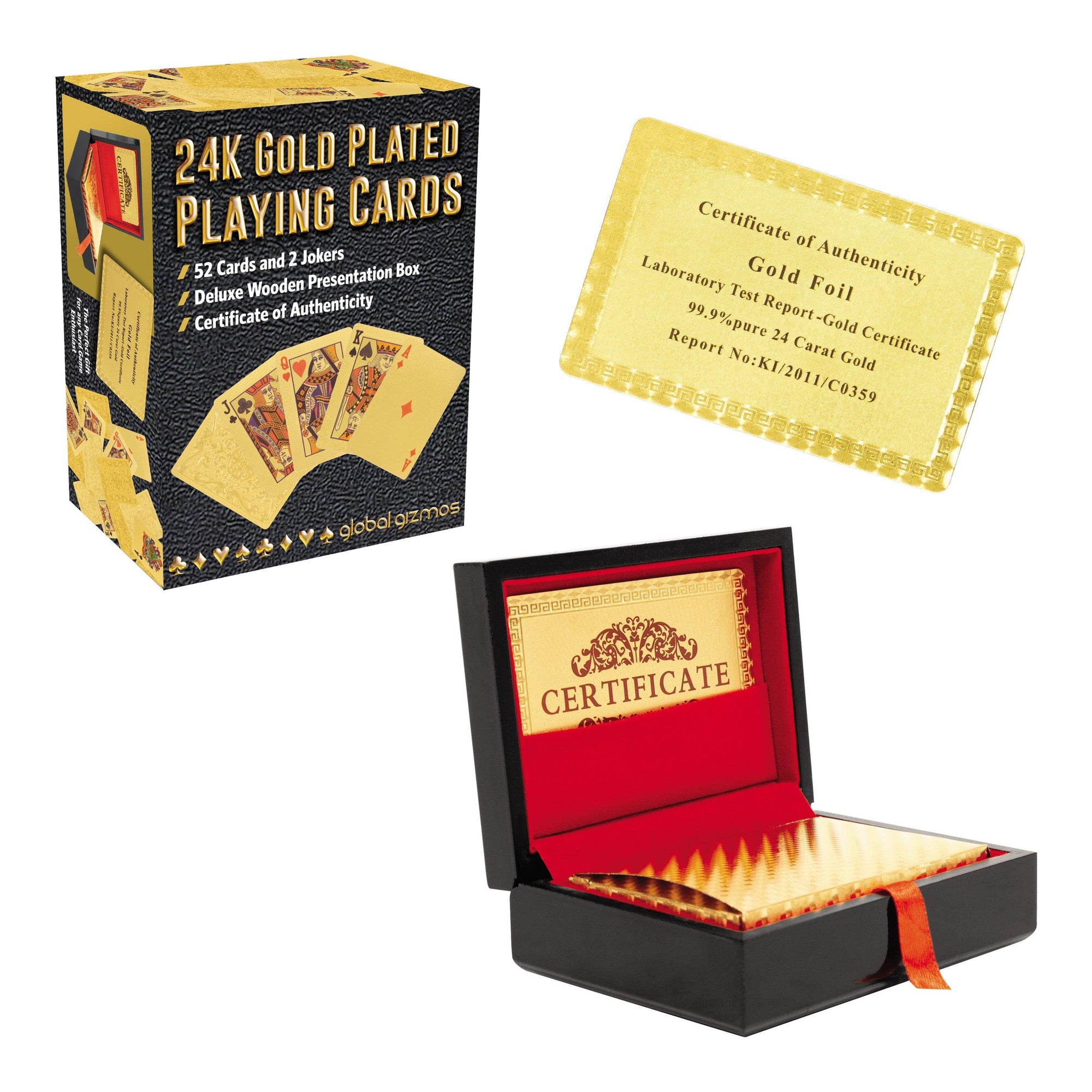Global Gizmos Gold Plated Playing Cards With Box - Choice Stores