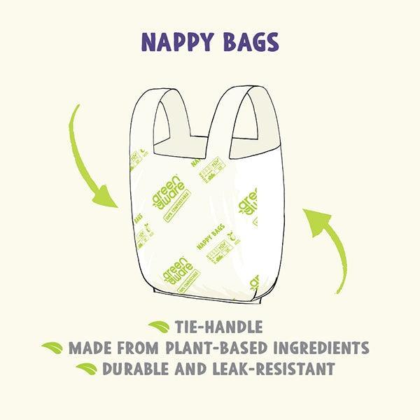 Green Aware Compostable Nappy Bag | Pack of 30 - Choice Stores